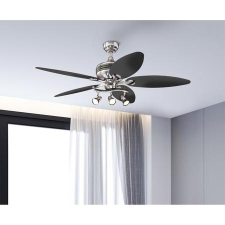 Westinghouse Xavier II 52" 5-Blade Nickel w/Gun Metal Accents Indoor Ceiling Fan 7223100